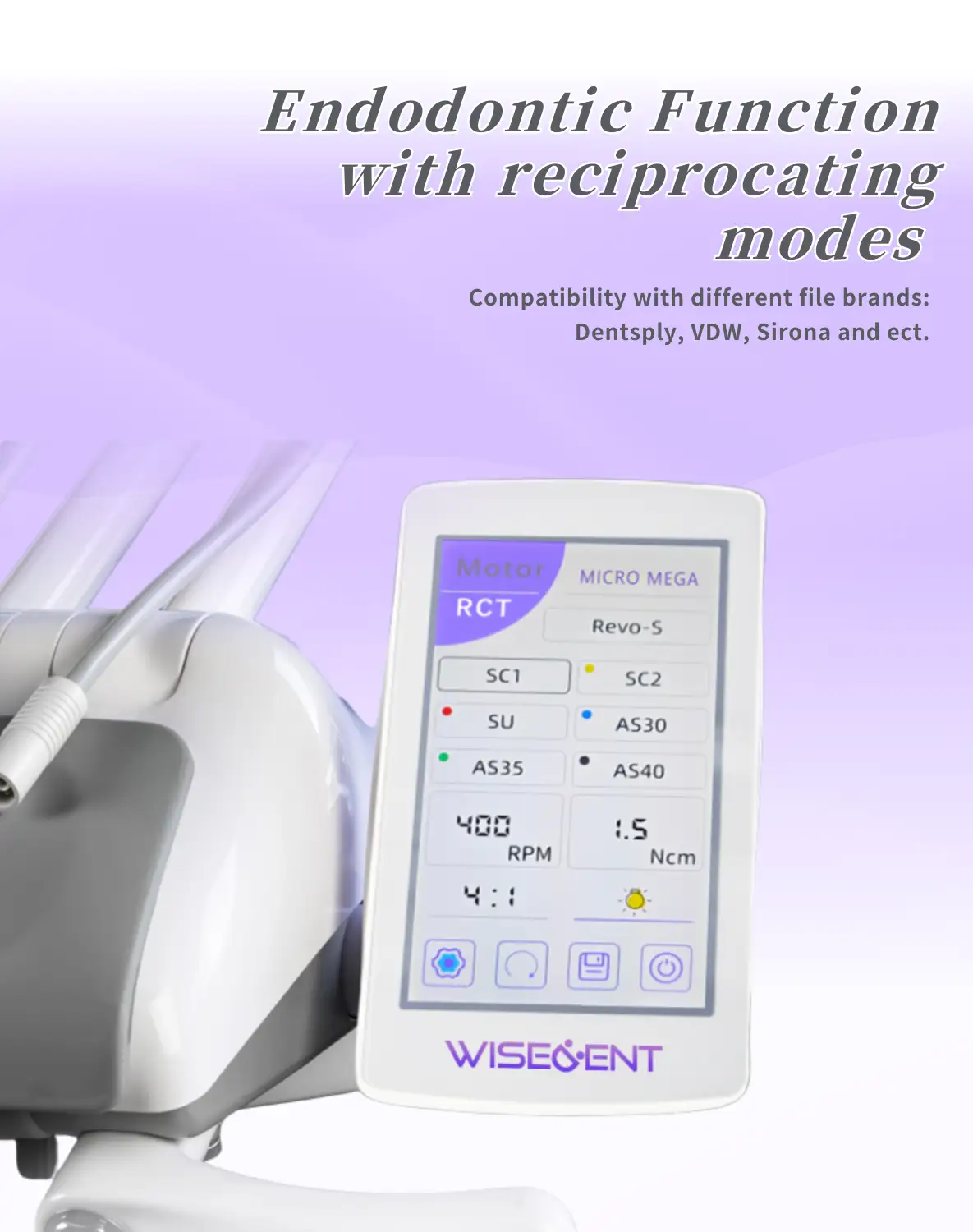 WISEDENT - High Quality Dental Brushless Polishing Electric Motor with Endo Touch Screen  BR-713 1
