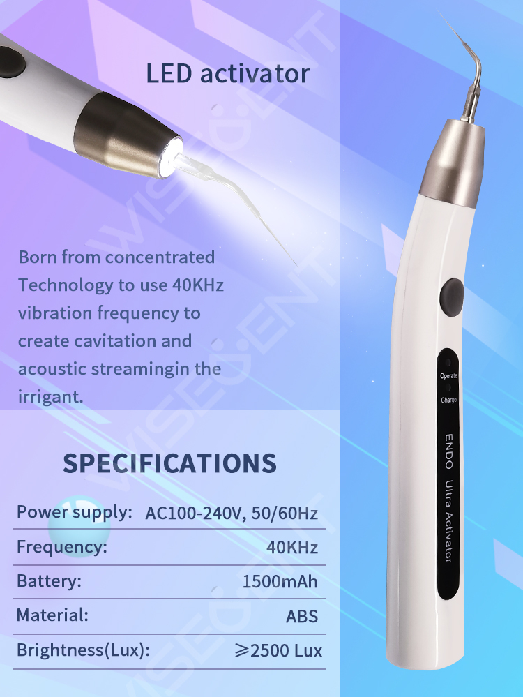 WISEDENT - Dental Root Canal Equipments Ultra Smart Endo Ultrasonic Activator Root Canal with led light BR-207 9