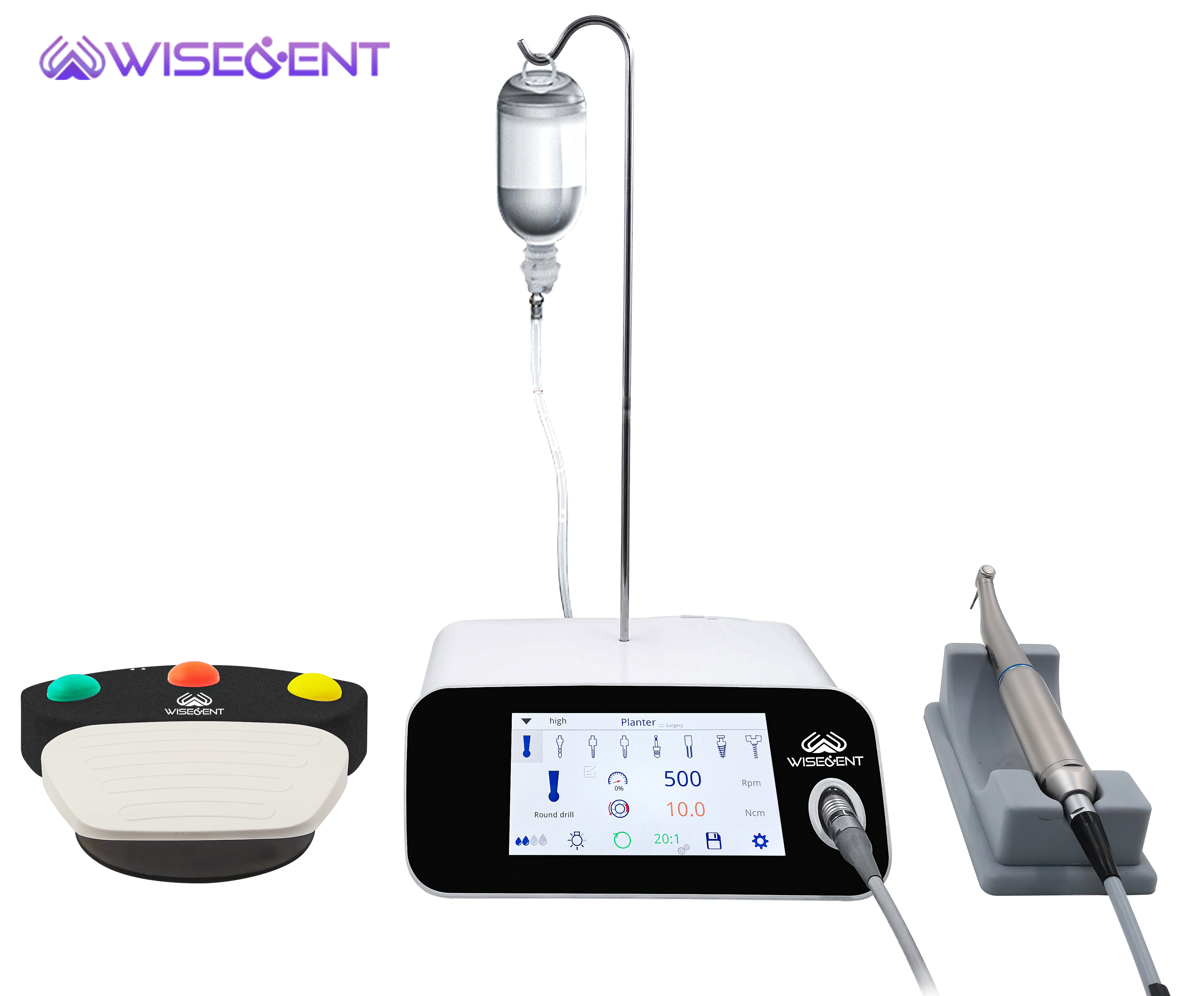 WISEDENT - China Wholesale Full Set with Surgery Implant Motor Physio dispenser 20:1 Contra Angle Implant Wise Plus 5