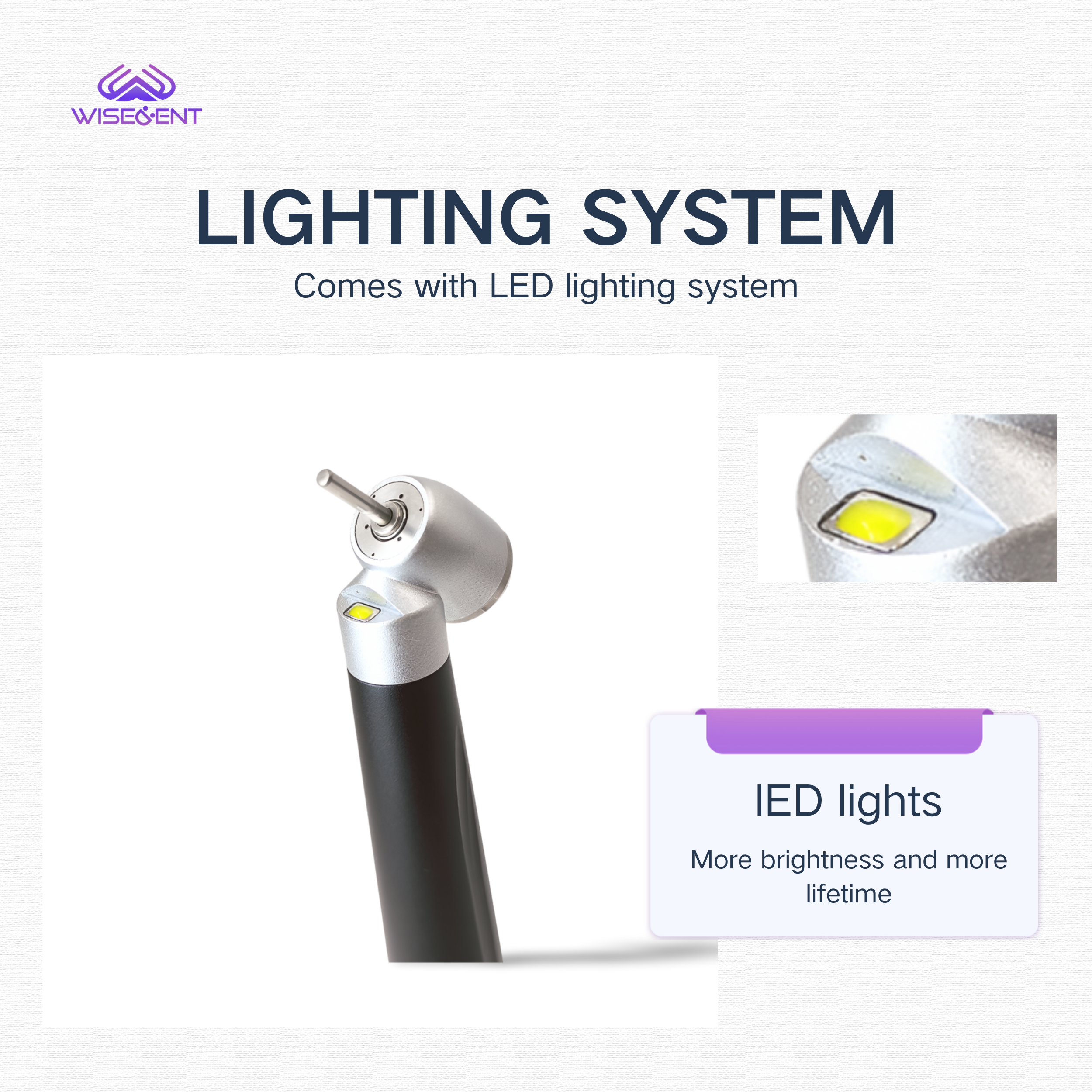 WISEDENT - Good Price Secure by Design 45 Degree Upgrade LED Handpiece Dental Dental Handpiece China Factory BR-164CE 10