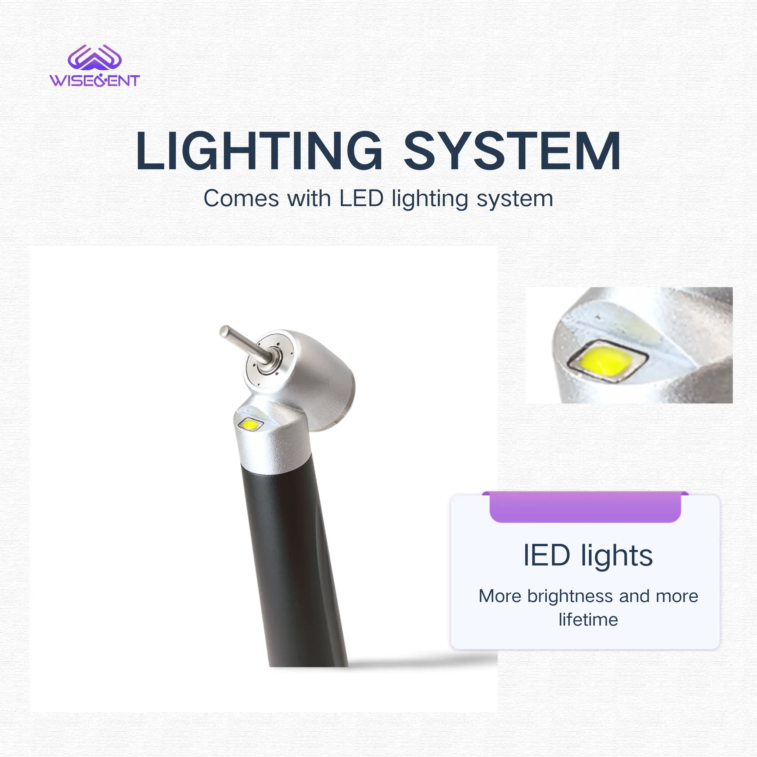 WISEDENT - Good Price Secure by Design 45 Degree Upgrade LED Handpiece Dental Dental Handpiece China Factory BR-164CE 1