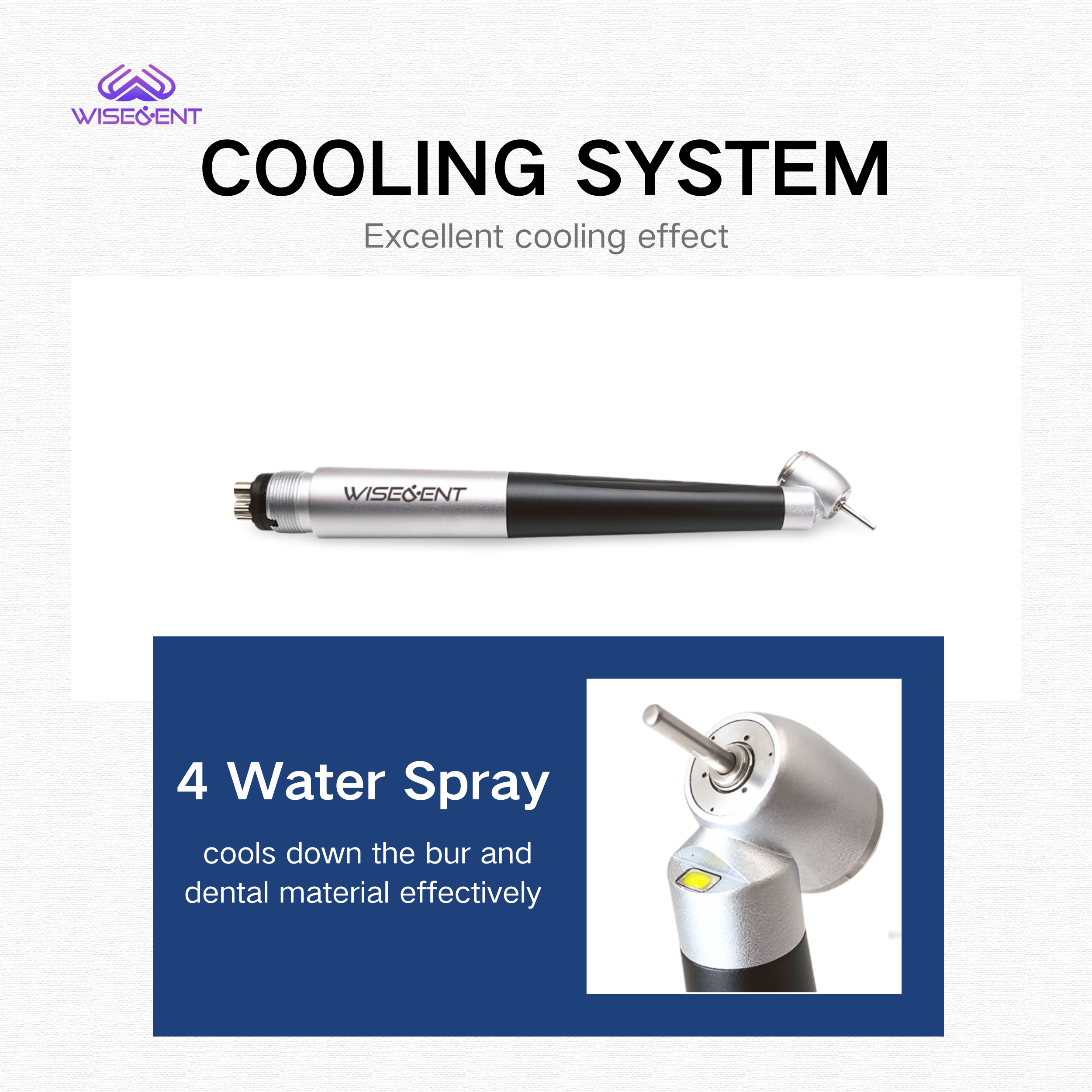 WISEDENT - Good Price Secure by Design 45 Degree Upgrade LED Handpiece Dental Dental Handpiece China Factory BR-164CE 9