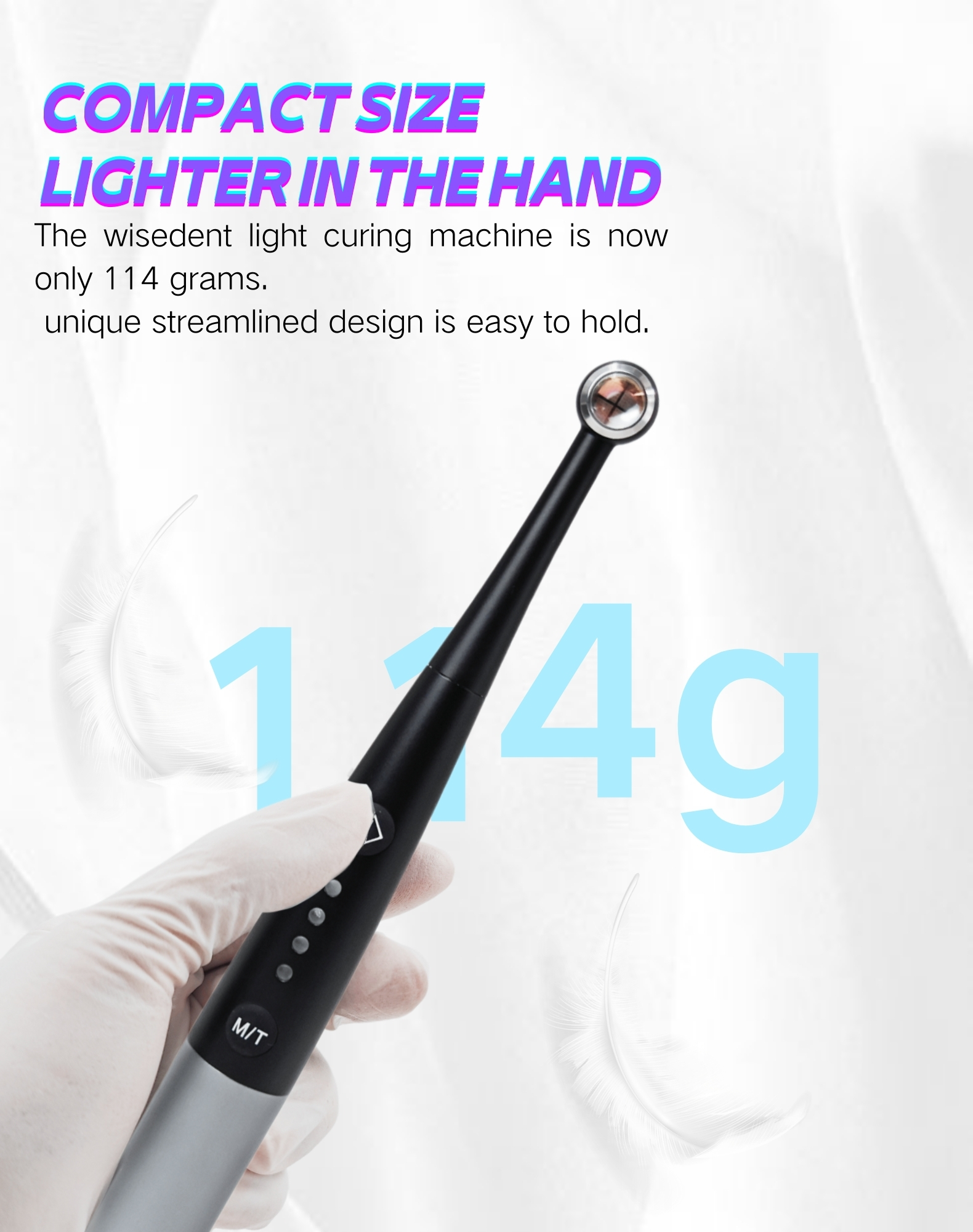 WISEDENT - Dental Equipment Dental 1 Second Led Dental Curing Light Color Blue Cure Dental BR-613 PRO3 8