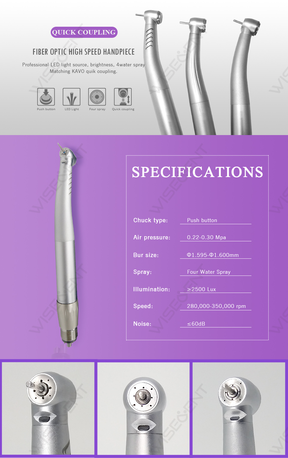 High Speed Dental Handpiece - Top Quality Guarantee 8