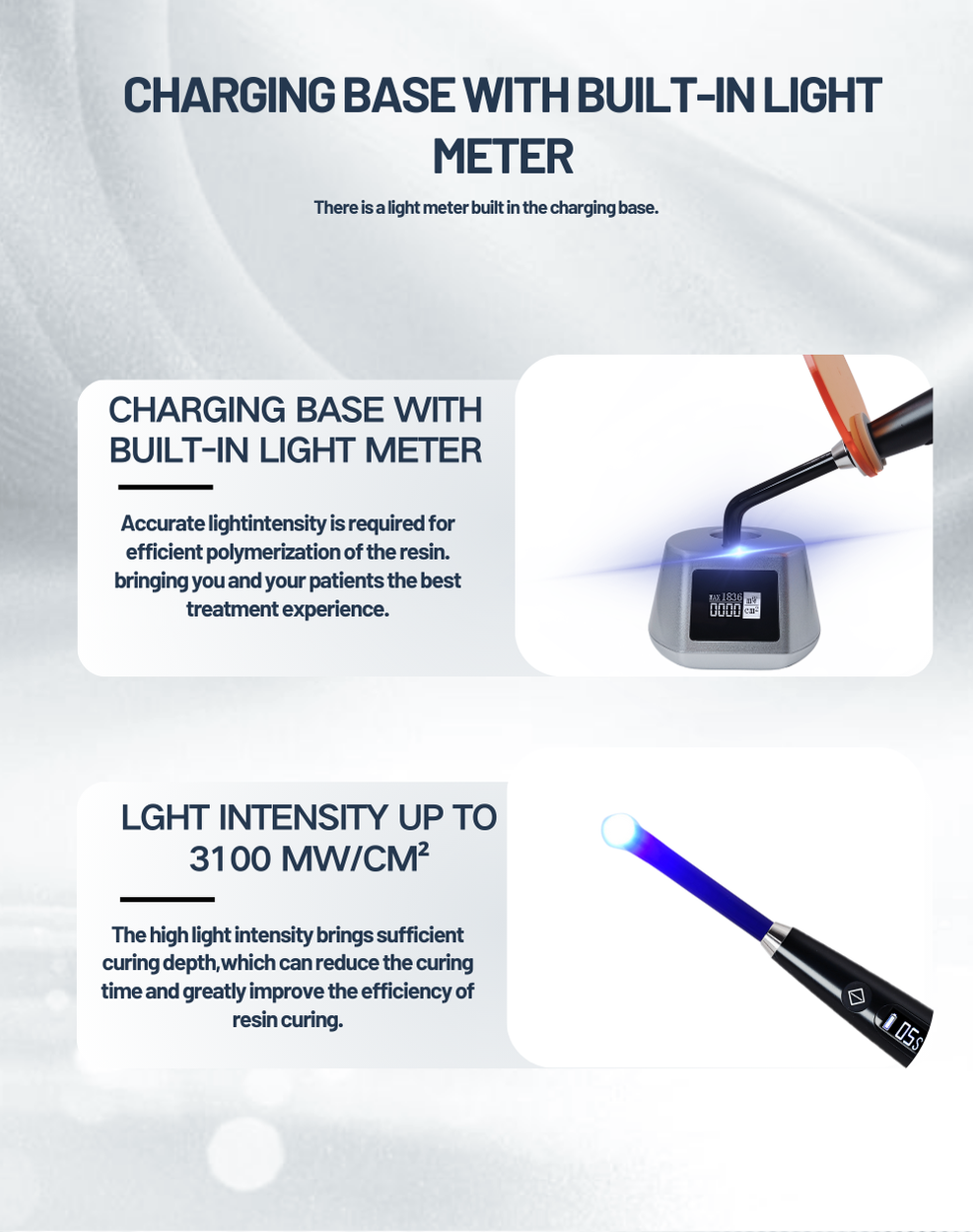 WISEDENT - High End Dental Powerful Light Cure Foshan Factory 1 Second Curing Light 7 Modes BR-618 7