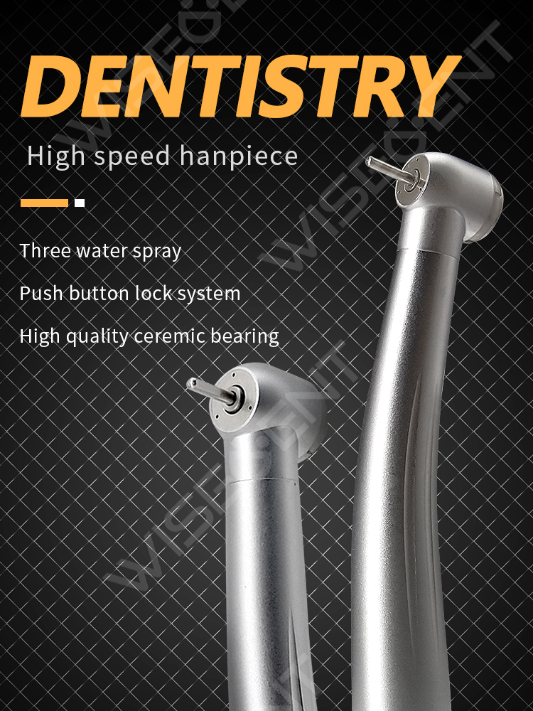 WISEDENT -  Customized Three Water Spray Dental High speed handpiece Big head BR-114P 7
