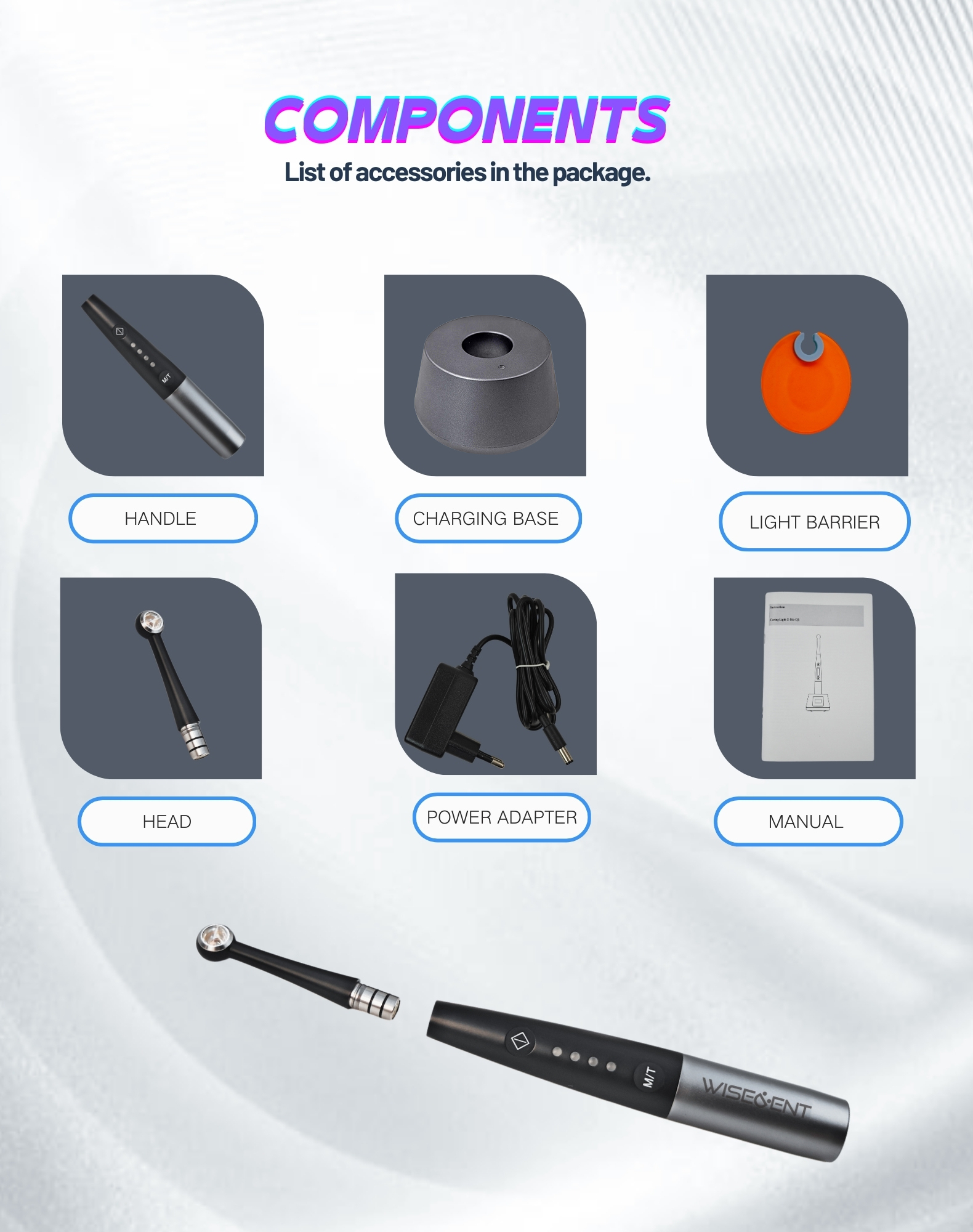 WISEDENT 1 Second Light Cure With Caries Detection Function 4 Models Dental Light Cure Dental Equipment BR-613Pro 10