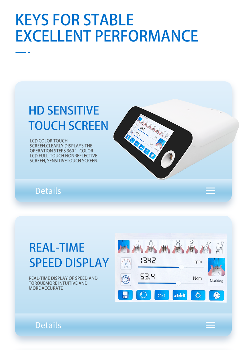WISEDENT - Precise&Durable Dental Implant Machine Digital Screen Control Implant Motor - Implant Wise Pro2 9