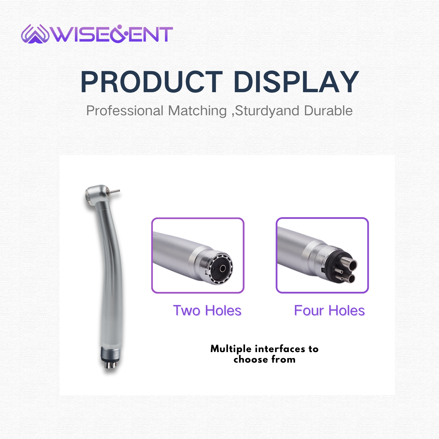 Wisedent - Dental High Speed Handpiece Push Button 3 Water Spray Standard/Torque Head BR-164P3 10