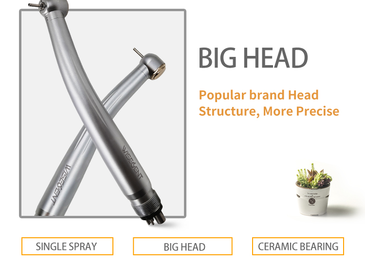 WISEDENT-BR-114M New High Speed handpiece without Light Single Spray Torque/Standard Head Air Turbinr Handpiece 6