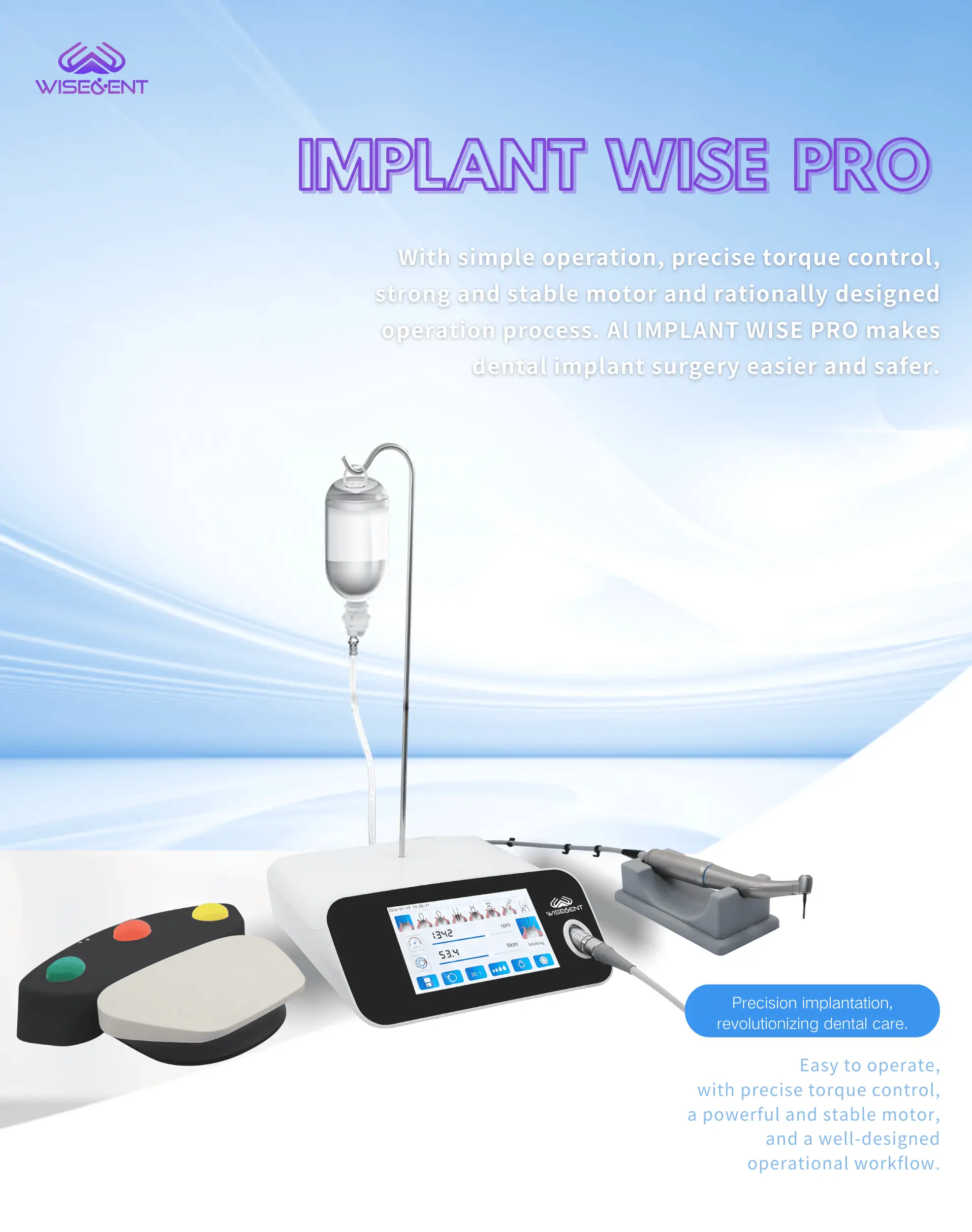 Wisedent Implant Motor Physiodispensers Dental Implant Equipment 20 1 Fiber Optic Contra Angle Implant-Wise-Pro 1