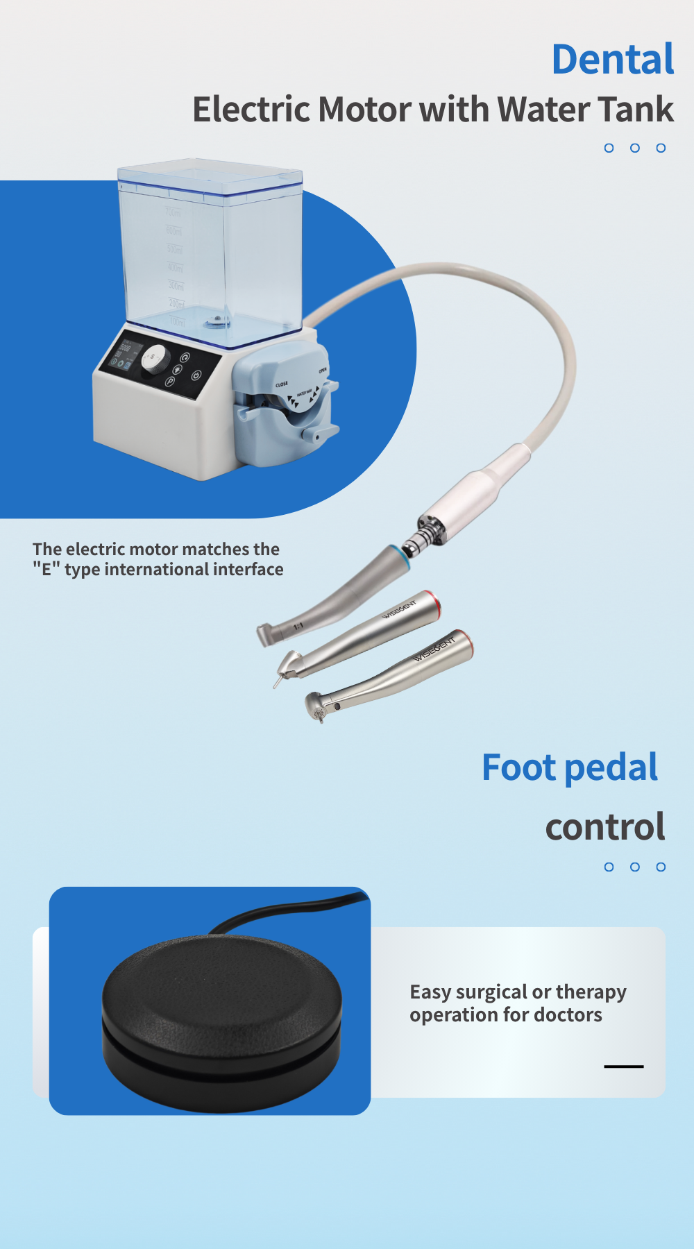 WISEDENT - Foshan Manufacturer Dental Brushless Polishing Electric Motor with Water Tank  BR-715 9