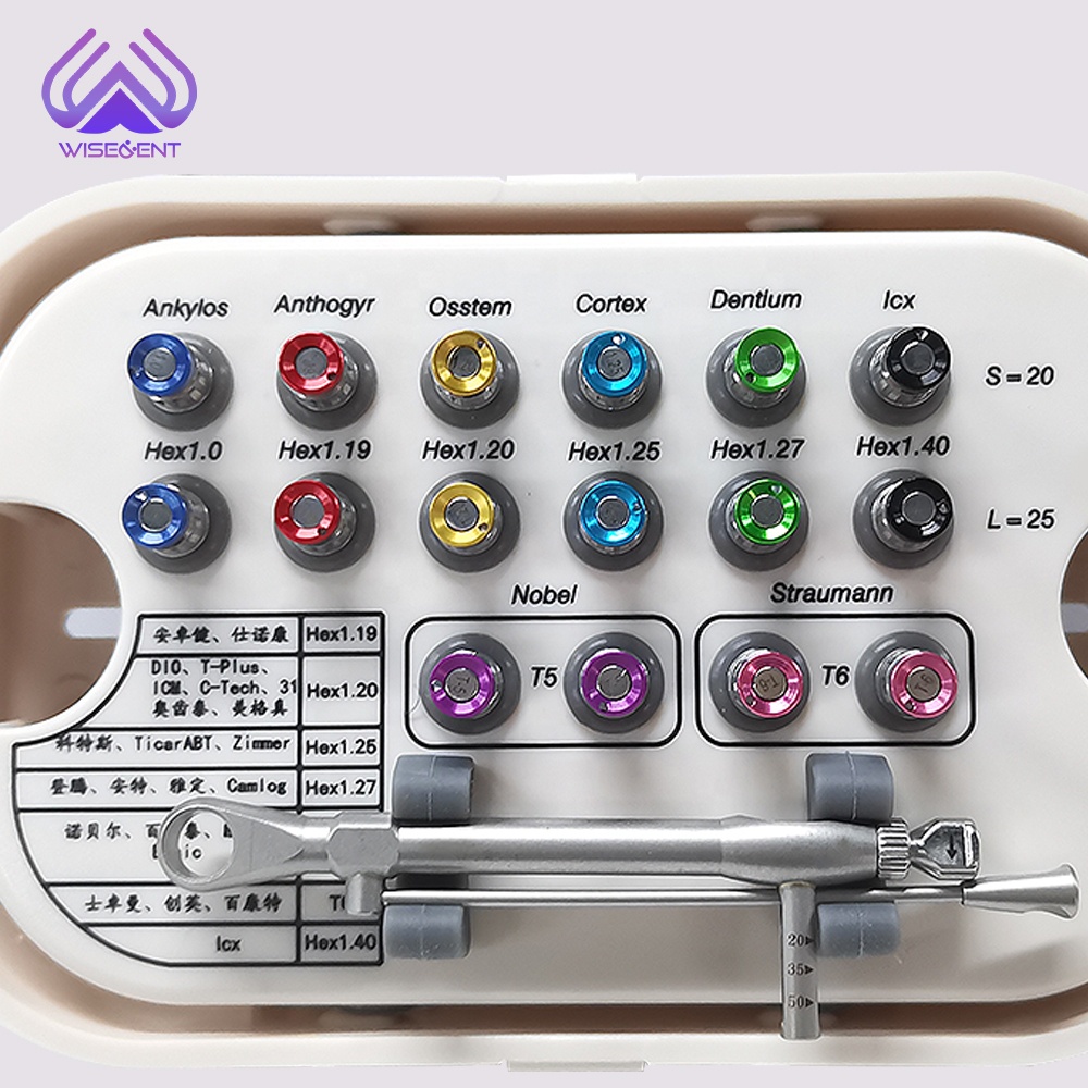 WISEDENT -Dental Equipment  Universal Mini Dental Implants Prosthetic Kit Screw Driver For Surgical Equipment BR-412T-1 10