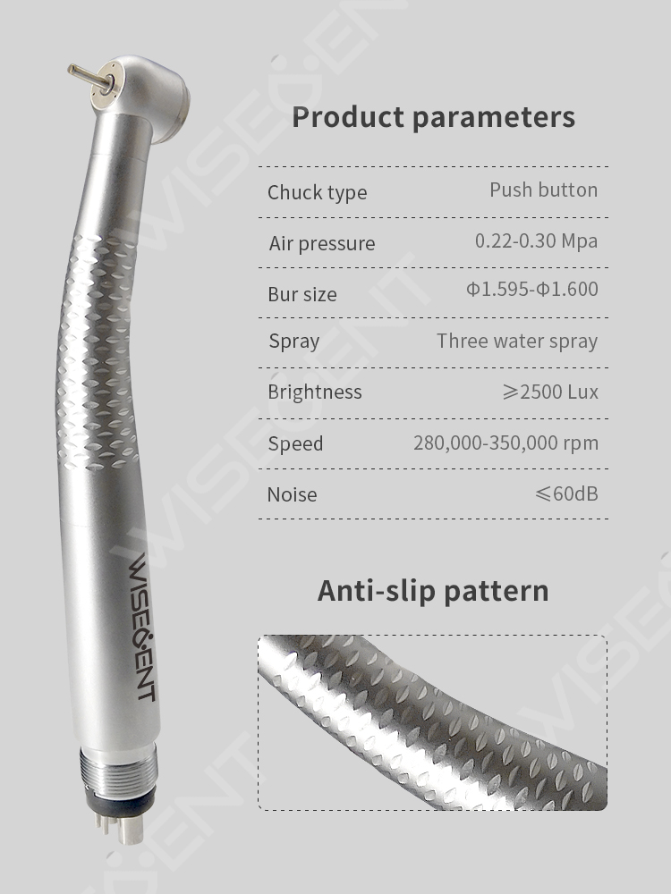 WISEDENT - BR-114PH High Speed Handpiece Elegant W H Type Outlook Dental Handpiece 6