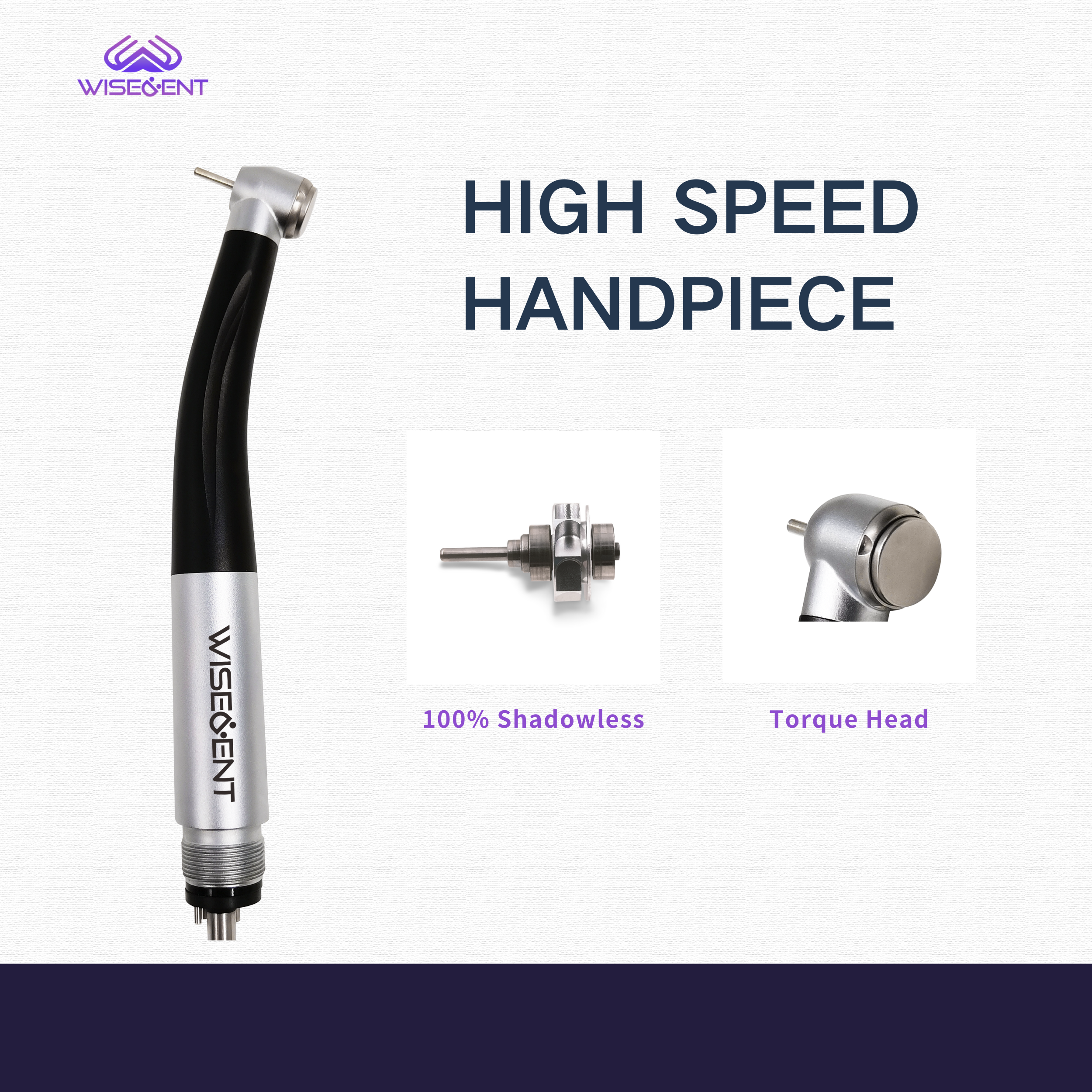 WISEDENT - China Foshan Manufacturer Push Button High Speed Handpiece with 4 Water Spray Customized High Quality BR-114E 8