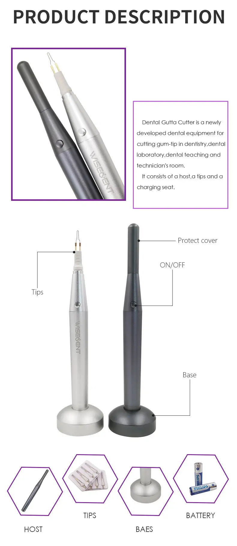Wireless Gutta Percha Cutter BR-104 - Up to 280℃ 5