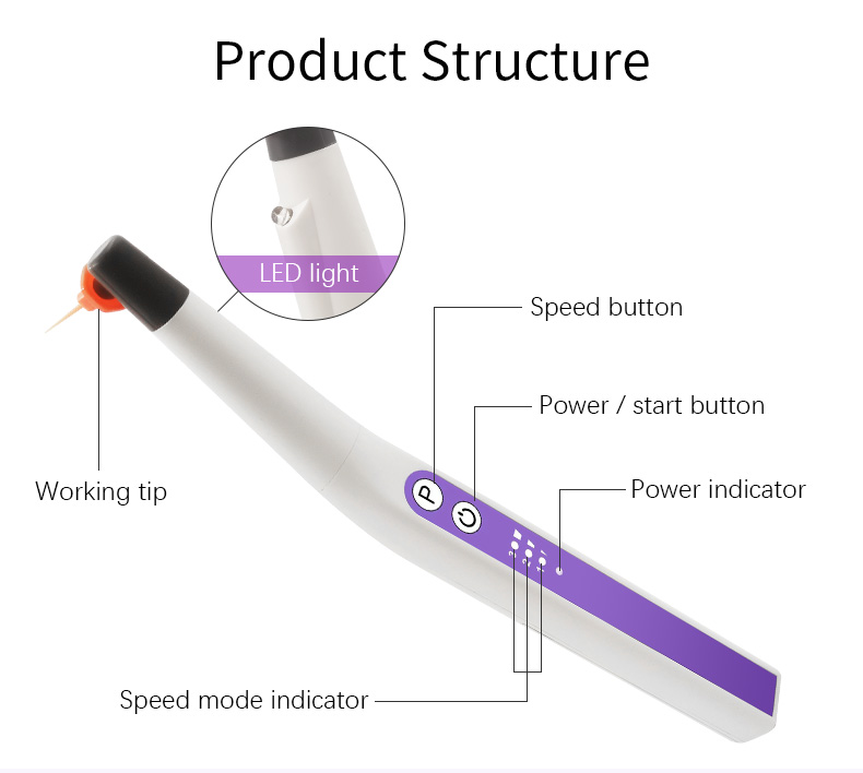 WISEDENT - Foshan Factory Root Canal Endo LED Ultra activator 60 Tips Three Mode High Quality BR-207N 8