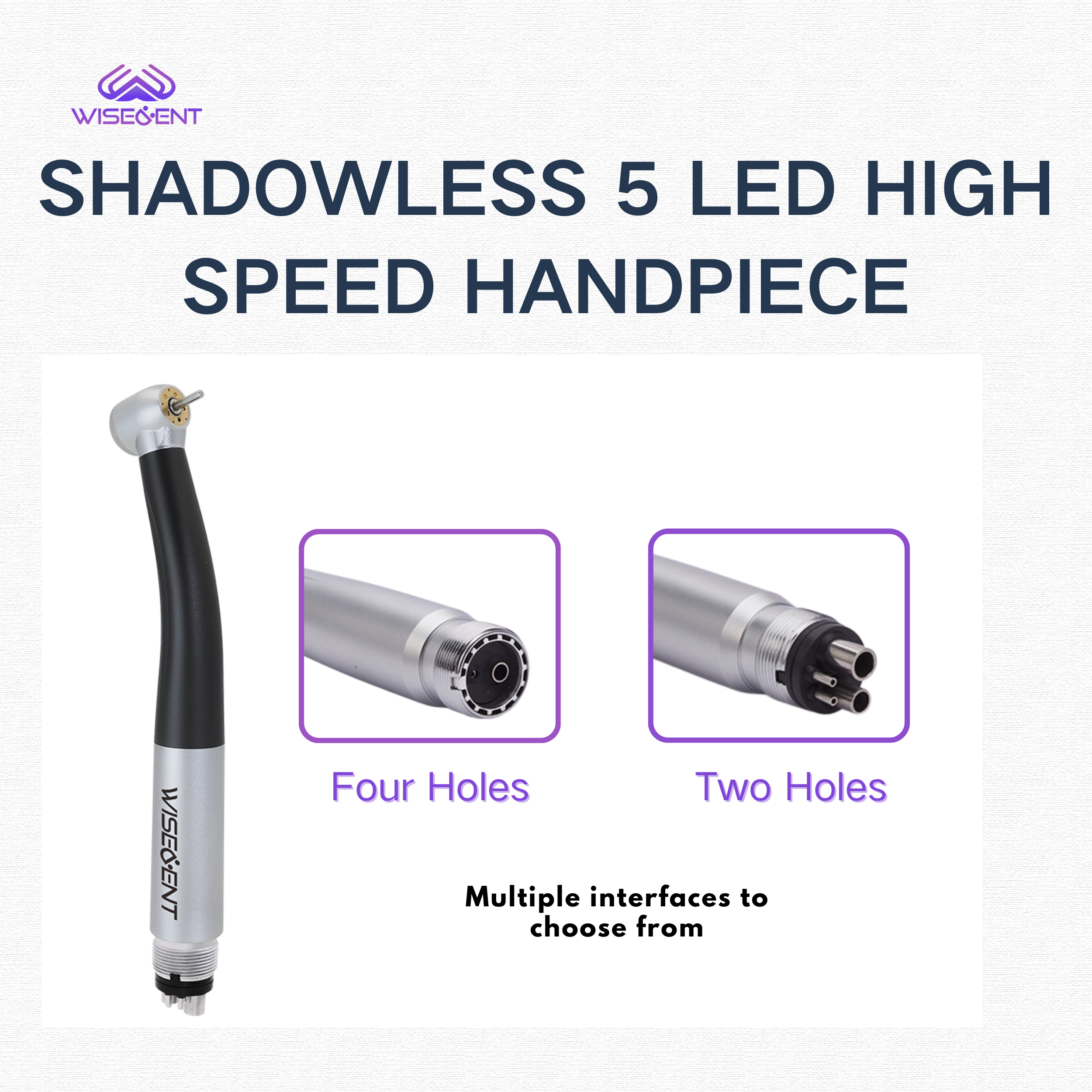 WISEDENT - Manufacturer Foshan Dental 5 LED Handpiece High Speed 5 Water Spray 2/4 Holes BR-164AS-5E 9