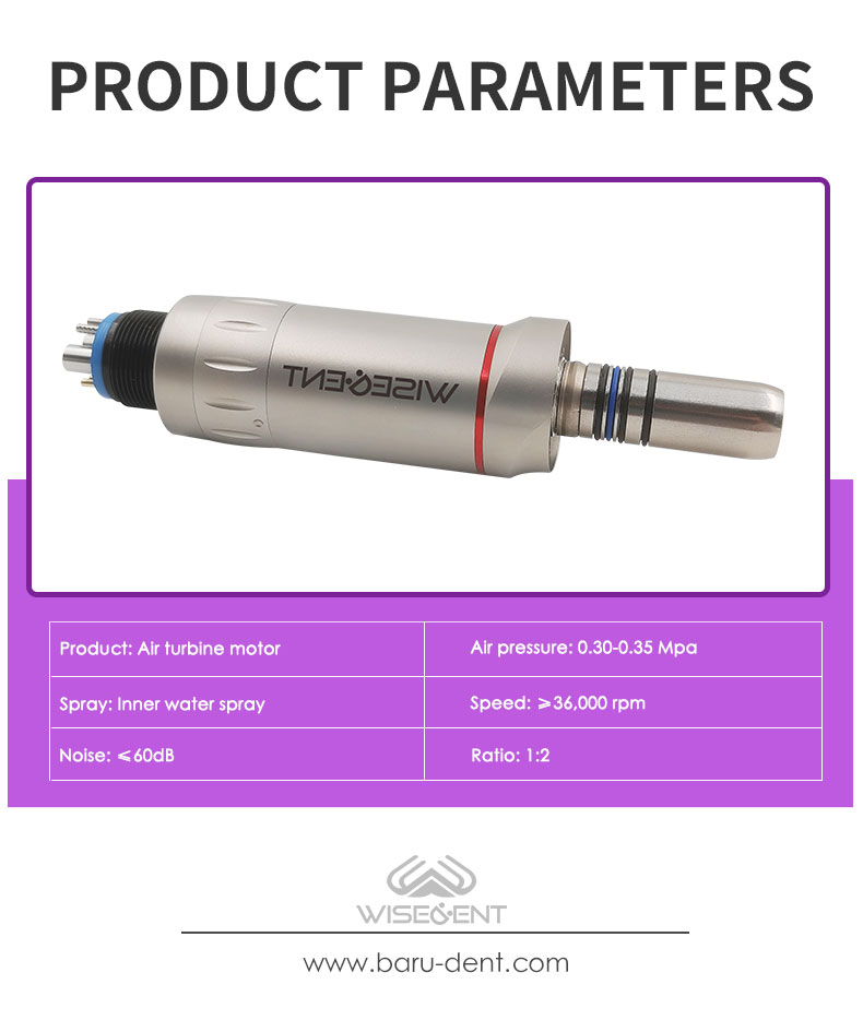 WISEDENT- BR-414-12 Dental Increasing Speed Air Motor LED Light 6 holes Inner Water Spray Manufacturer1 9