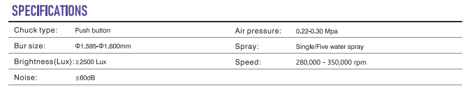 WISEDENT - BR-164AS Top Quality Shadowless LED dental handpiece ring lamp 5 spray high speed handpiece 8