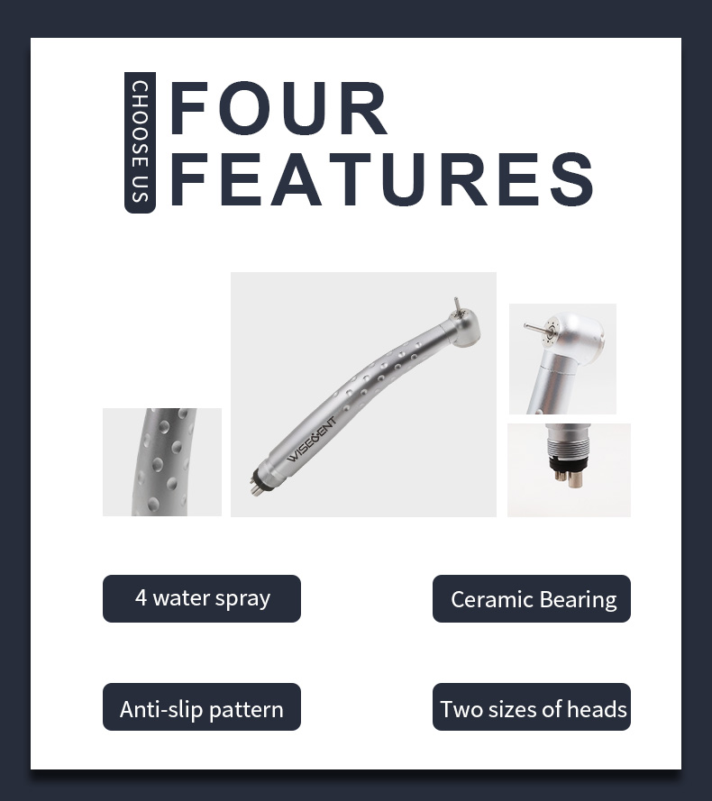 WISEDENT High Speed LED Handpiece BR-114X - Promotion Price, Indestructible, Anti-Slip 6