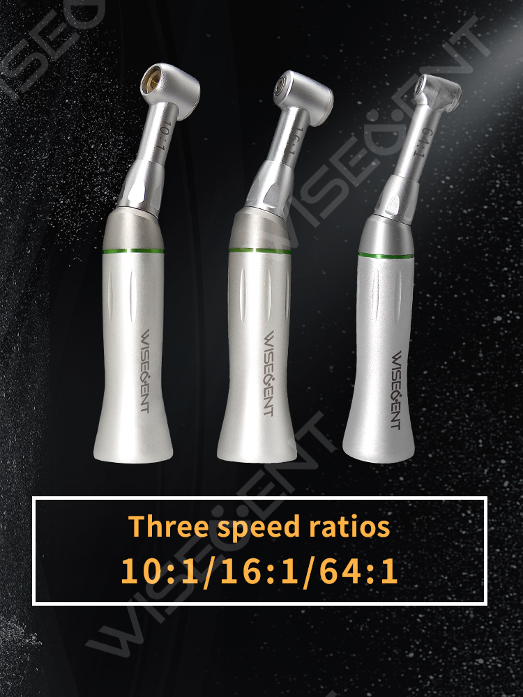 WISEDENT - Endo Reduction Contra Angle 10:1/16:1/ 64:1 Low Speed Dental Handpiece For Endodontic Treatment BR-422E 10