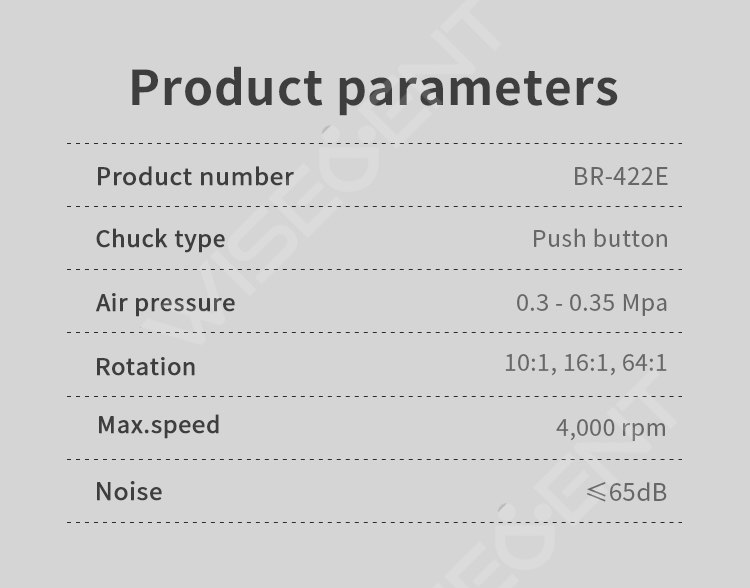 WISEDENT - Endo Reduction Contra Angle 10:1/16:1/ 64:1 Low Speed Dental Handpiece For Endodontic Treatment BR-422E 8