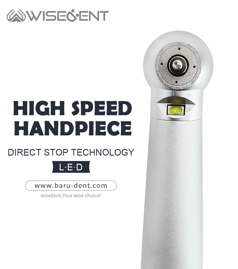 WISEDENT - China Dental handpiece Upgrade LED High Speed Direct Stop Handpiece 4 water Spray BR-164K-S 7