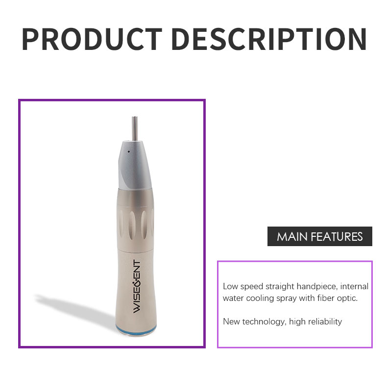WISEDENT - High Quality Inner Water Spray Fiber Optic Stright Handpiece Low Speed Handpiece BR-414M-S1 10