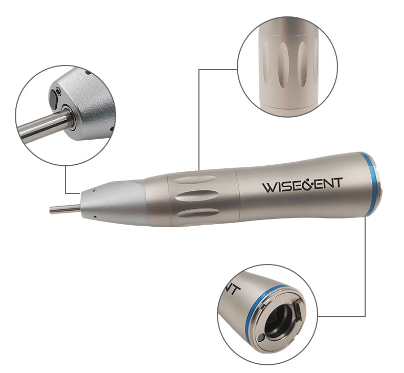 WISEDENT - High Quality Inner Water Spray Fiber Optic Stright Handpiece Low Speed Handpiece BR-414M-S1 12