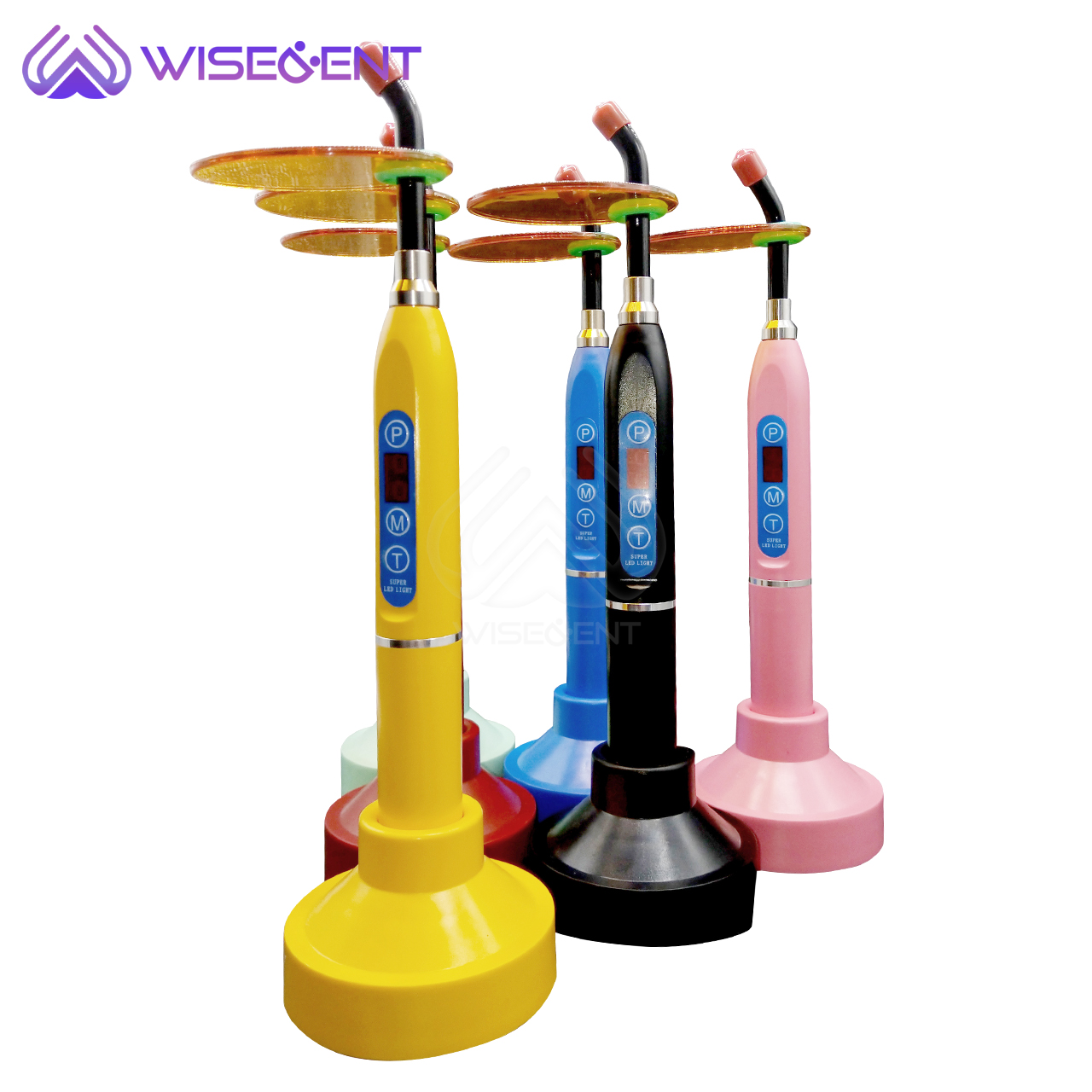 WISEDENT - Plastic Dental Rainbow Led Curing Light Dental Lamp/Dental LED Curing Light Light Cure 7