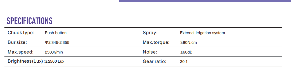 WISEDENT - Foshan Dental handpiece implant contra angle with E generator 20:1 LED dental implant handpiece BR-414H-E 7