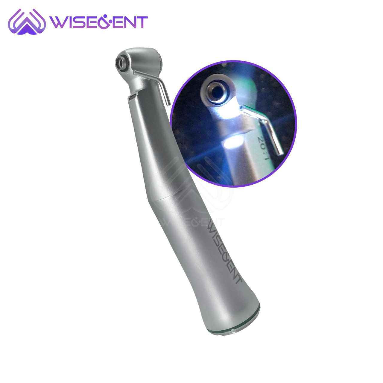 WISEDENT -20:1 LED Fiber Optic Dental Implant Contra Angle Dental low Speed Handpiece Implant handpiece BR-412H-F 8