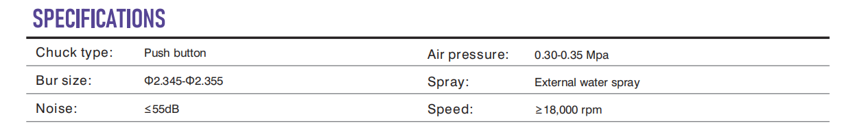 WISEDENT - Foshan top sell FX Low Speed Handpiece Kit push button type contra angle/dental low speed air motor low speed handpiece 8