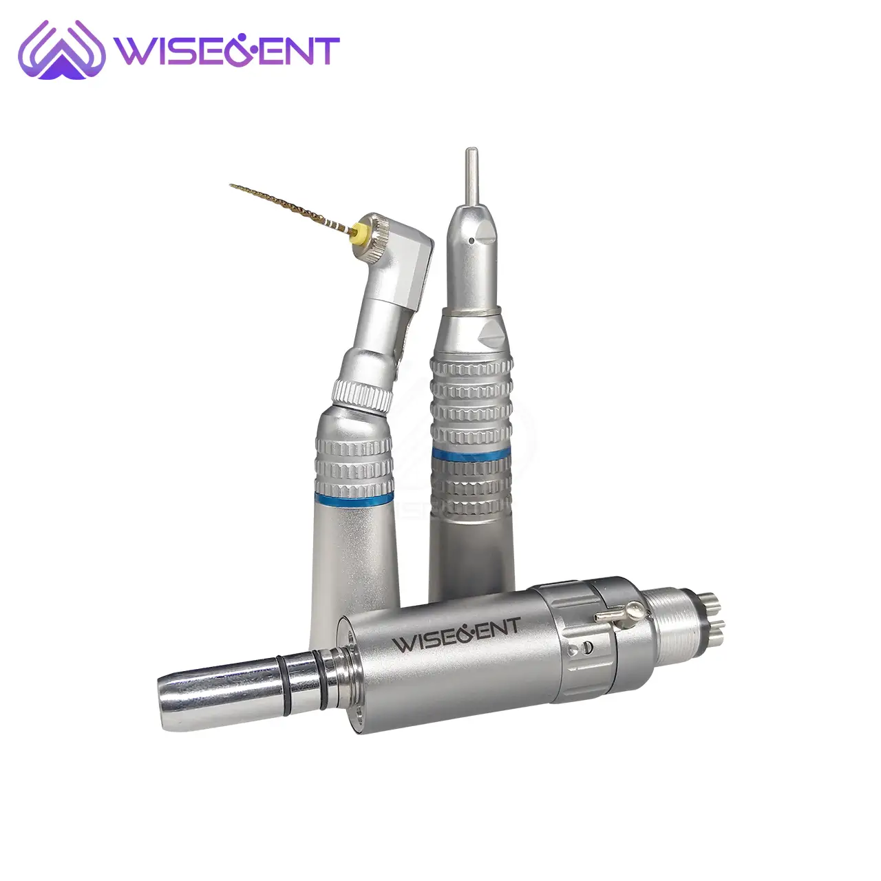 WISEDENT - External water dental handpiece Low Speed contra angle+ 2/4 holes air motor+ straight handpiece low speed handpiece 1