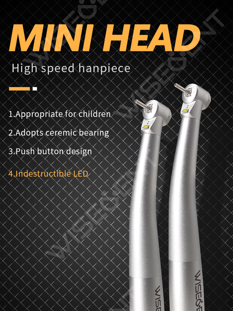 WISEDENT - mini head Handpiece Dental Indestructible Led High speed handpiece in Children Usage BR-112X 7