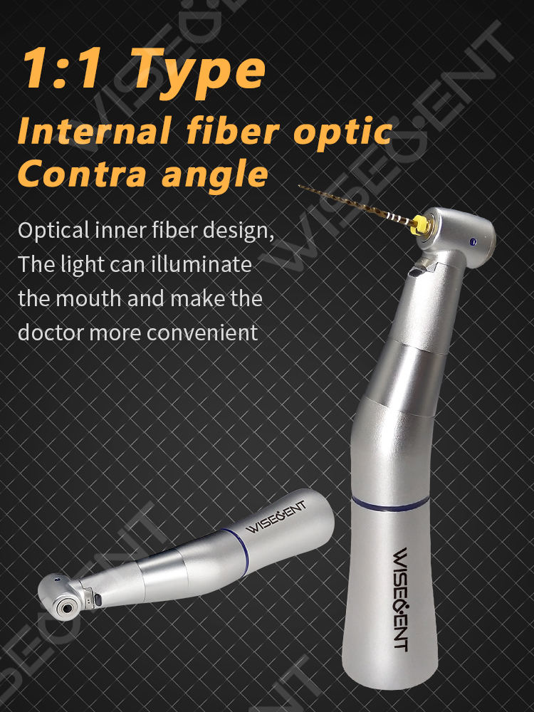 WISEDENT -LED  Contra Angle Dental Handpiece  1 1 Fiber Optic low speed handpiece BR-414K-CAL 7