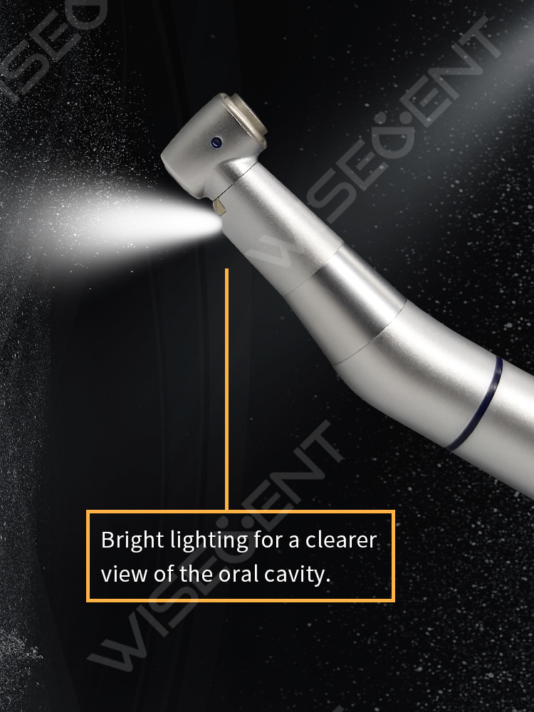 WISEDENT -LED  Contra Angle Dental Handpiece  1 1 Fiber Optic low speed handpiece BR-414K-CAL 10