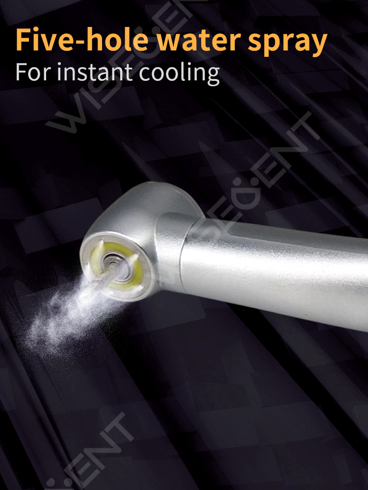 WISEDENT - Shadowless Dental Circle LED Air Turbine Dental High Speed Handpiece With Quick Coupling BR-164BS 10