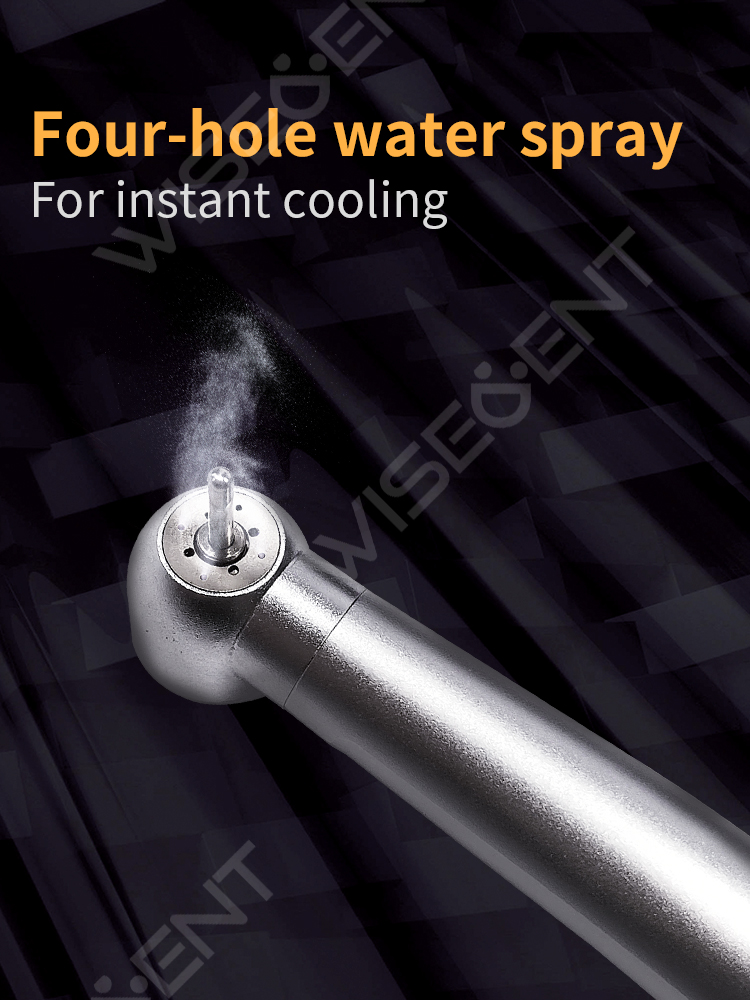 WISEDENT -  High Speed Dental Handpiece  4 Holes +Quick Coupling Air Turbine BR-114BK 8
