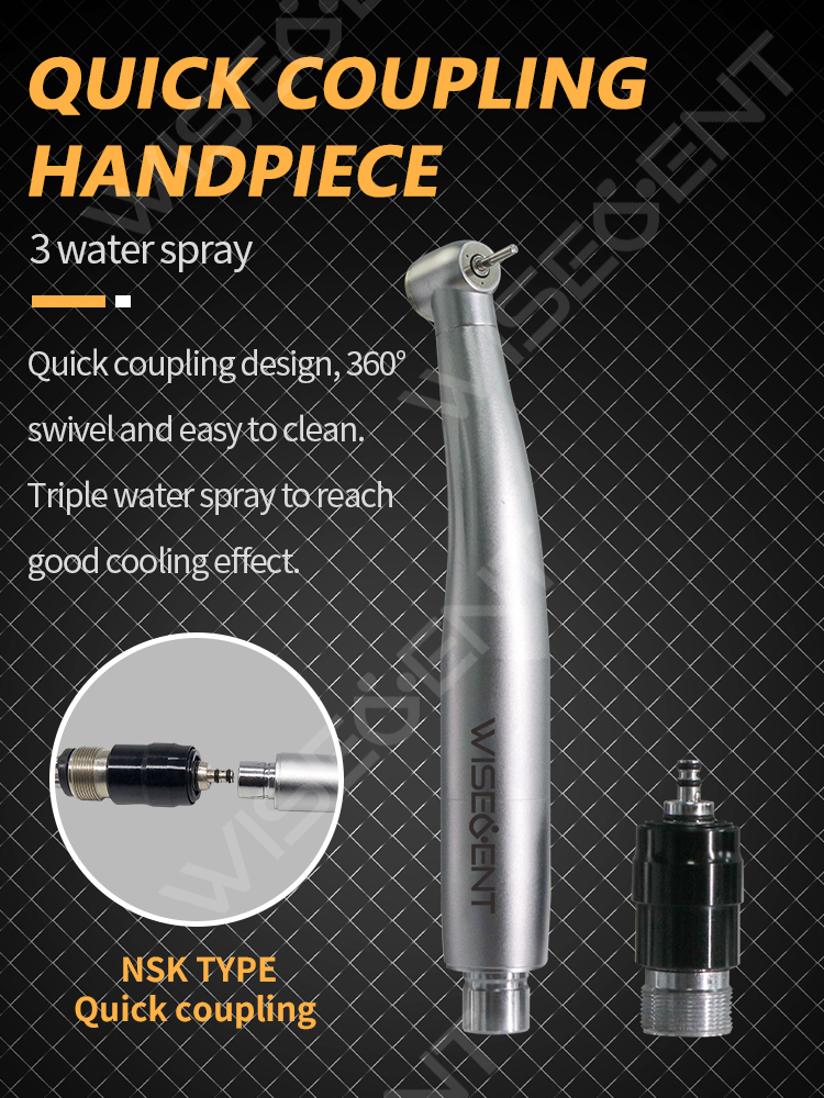 WISEDENT - Dental High Speed Handpiece with Quick Coupling High speed handpiece BR-114BP 7