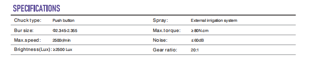 WISEDENT - Top Quality E-Generator W/H Type 20: 1 Dental Handpiece/ Implant Contra Angle Implant handpiece BR-414H-E 6