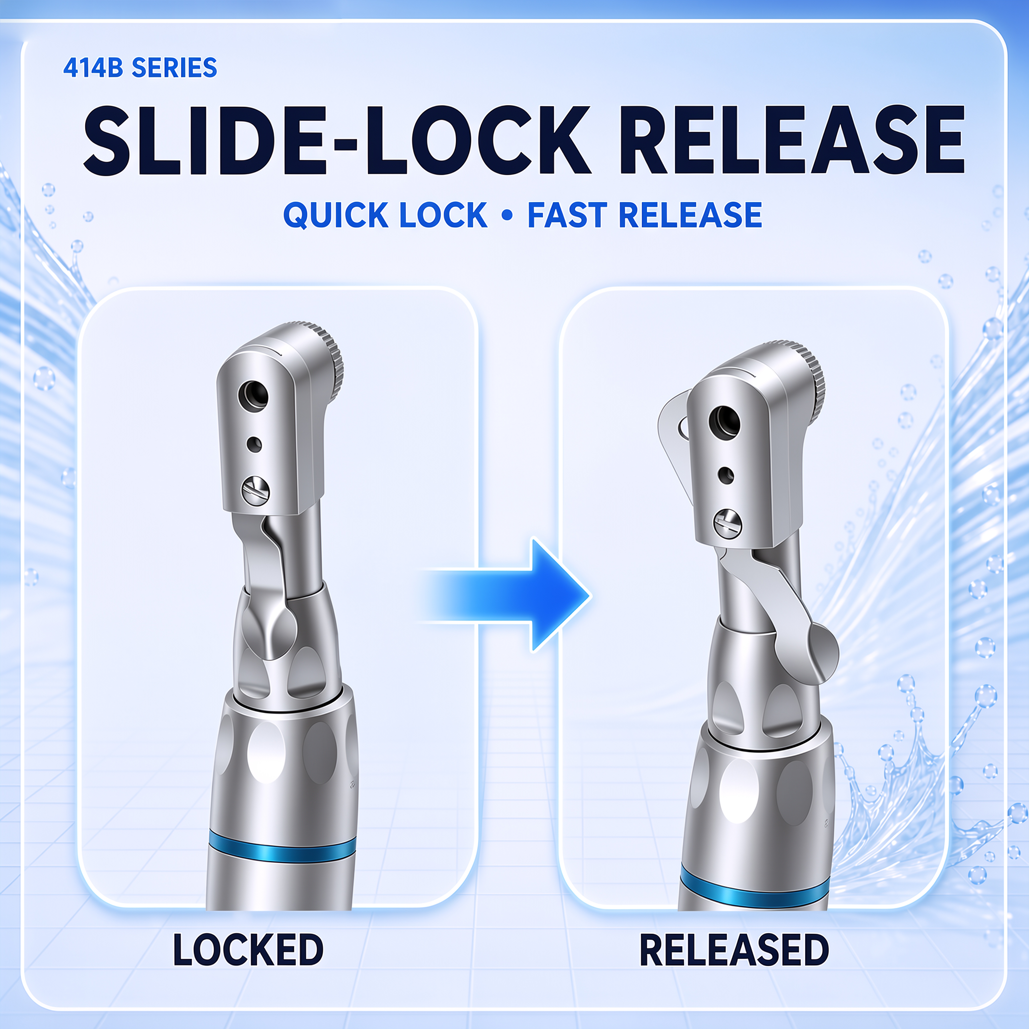 Wisedent Wholesale Dental Low Speed External Handpiece 1:1 Contra Angle Key Button E-Type 2