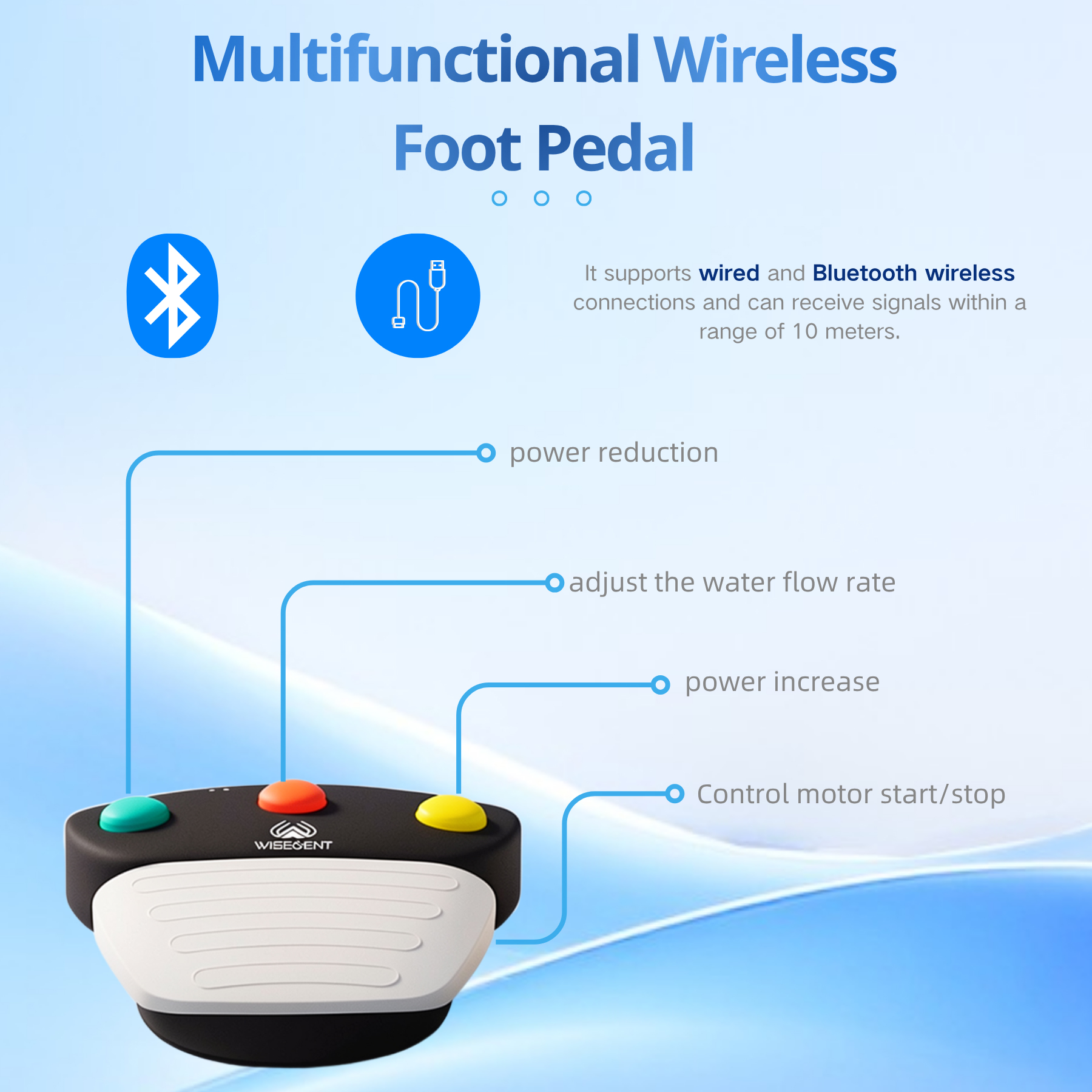 Wisedent New Piezo Bone Surgery Piezo Machine Super Handpiece Wireless Foot Pedal Dental Equipment Ma Piezo-Wise-Plus 9