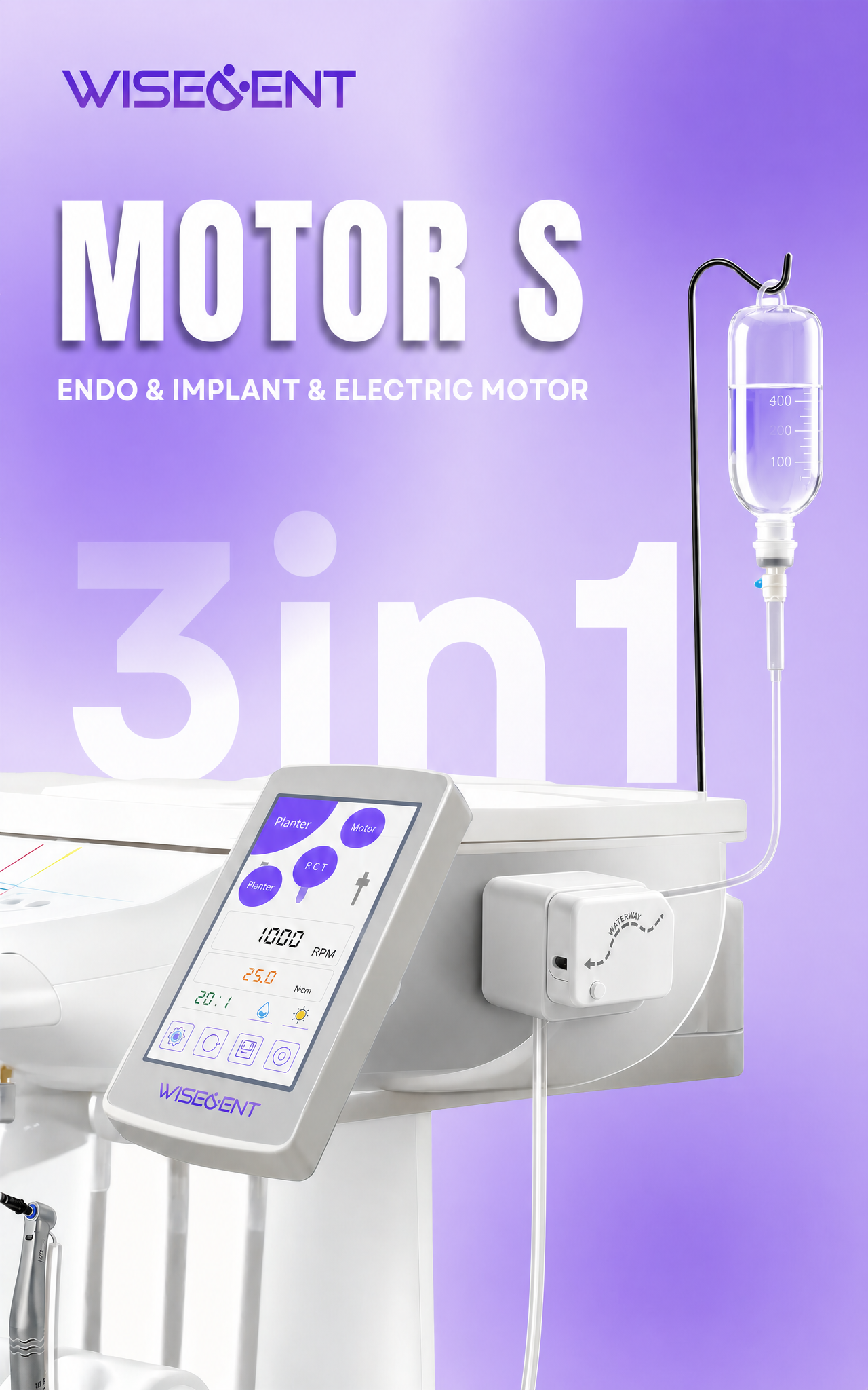 WISEDENT All-in-One Dental Surgical System with Integrated Implant, Endodontic & Micromotor Functions 2