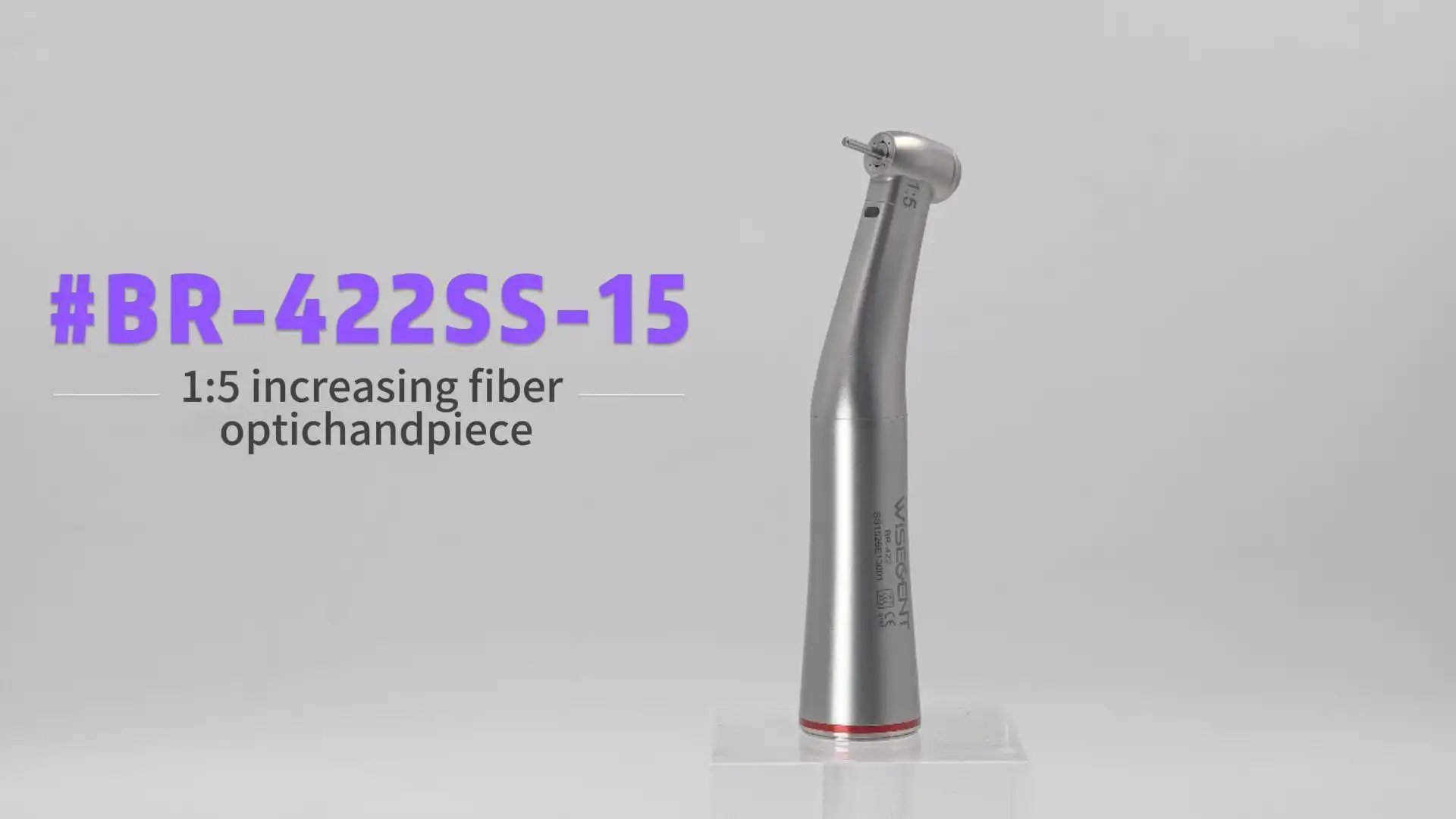 Wisedent Hot Sale 1:5 Speed Increasing Fiber Optic Inner Water Contra Angle Handpiece for Type Stainless Steel High Prec 1