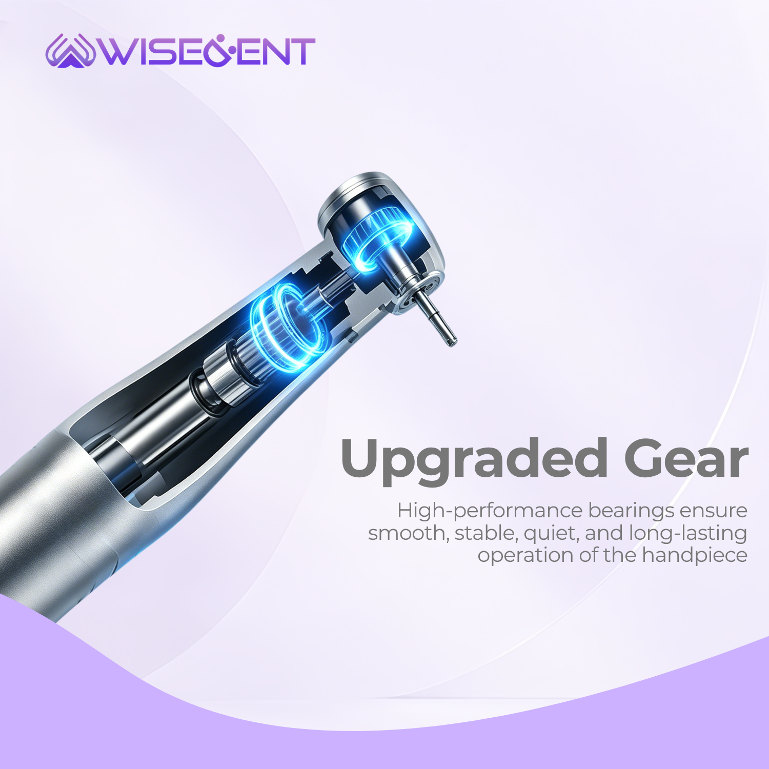 Wisedent Hot Sale 1:5 Speed Increasing Fiber Optic Inner Water Contra Angle Handpiece for Type Stainless Steel High Prec 10