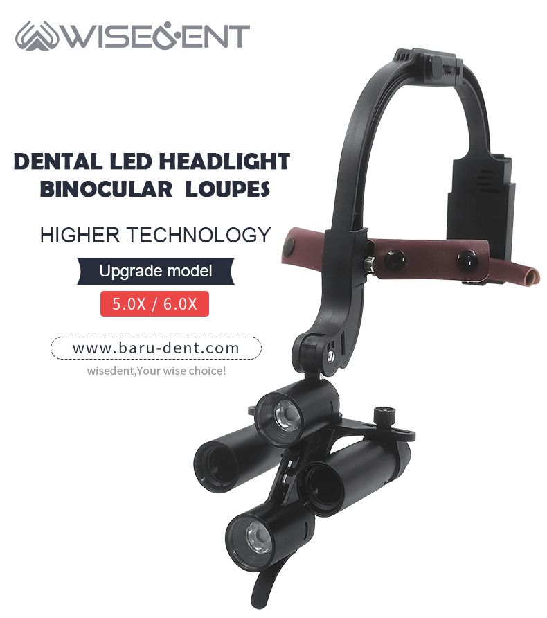 Wisedent Good Quality Dental Shadowless Led Headlight Binocular Loupes With 5.0X/6.0X Dental Loupes Dental Equipment 2