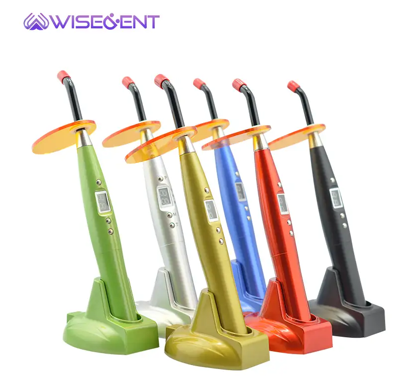 Wireless Dental LED Curing Light 1200‑1500mW/cm² 420‑480nm Resin Cure Lamp with Inductive Charging Base Manufacturer 1