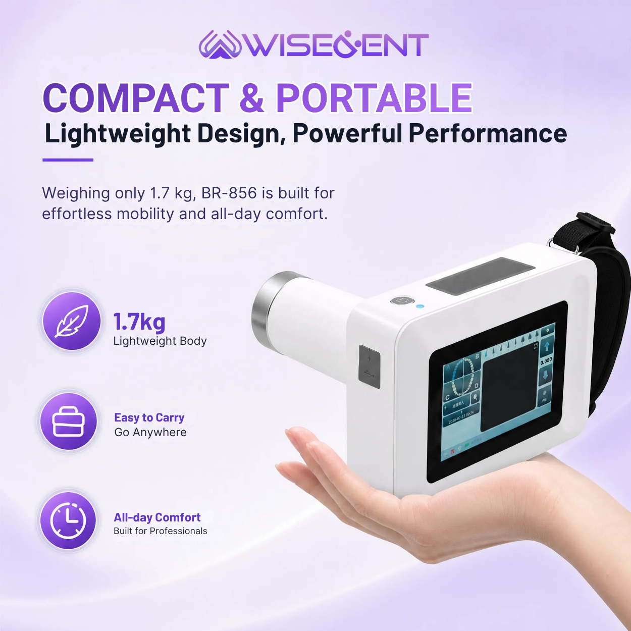 Hot Sale Wisedent Portable Dental X‑Ray Machine 70kV 2mA Rechargeable Hand‑held X‑ray Unit Adult- WISEDENT1 3